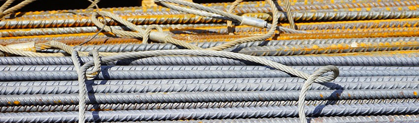 Immagine di barre di ferro utilizzate nel cemento armato