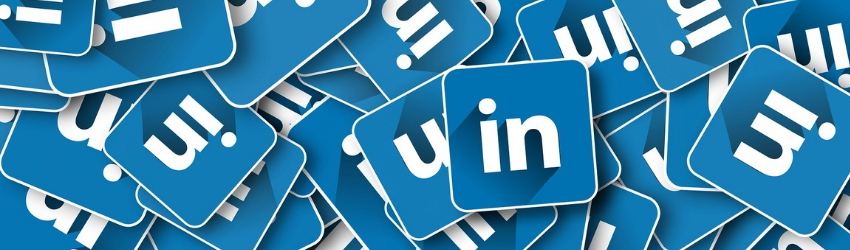 Vendite B2B: tanti loghi di LinkedIn sovrapposti