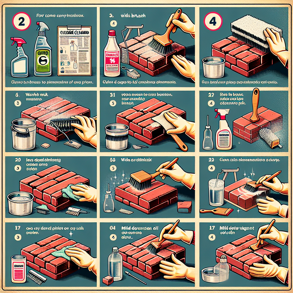 Una guida passo-passo alla pulizia dei mattoni.