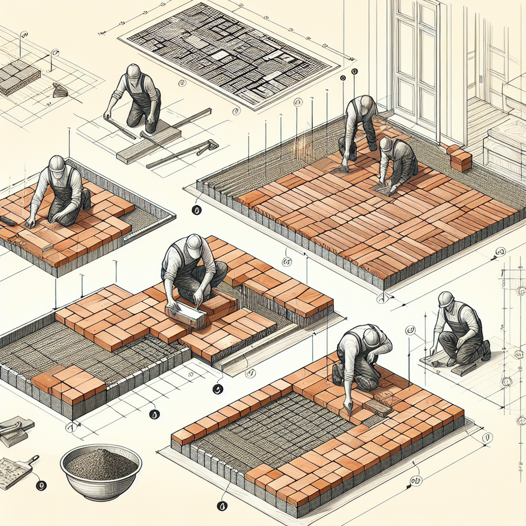 Passi chiave per la posa di pavimenti in laterizio.